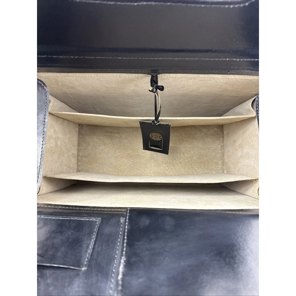 Vintage Pilot Case Catalog Briefcase Black Leather Combination Locks Attache New